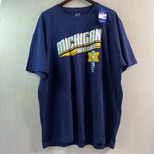 NWT Pro Edge Michigan Wolverines Short Sleeve T-Shirt Navy 2XL